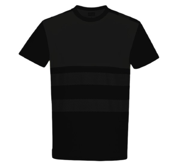 T-SHIRT HV NOIR/JAUNE PW311 XS à 4XL 2