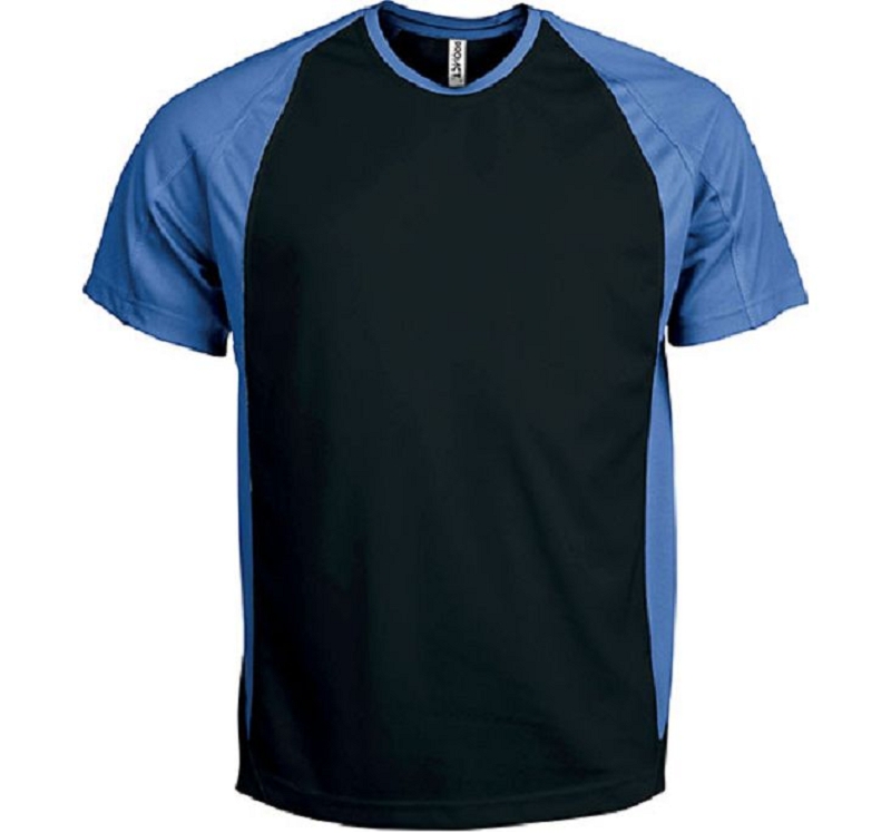 T-SHIRT PA467 NOIR/BLEU TXS à 4XL
