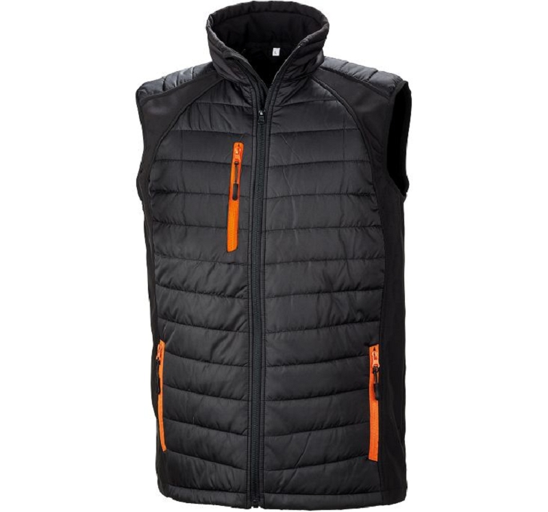 GILET BODY R238X NOIR/ORANGE T XS à 3XL