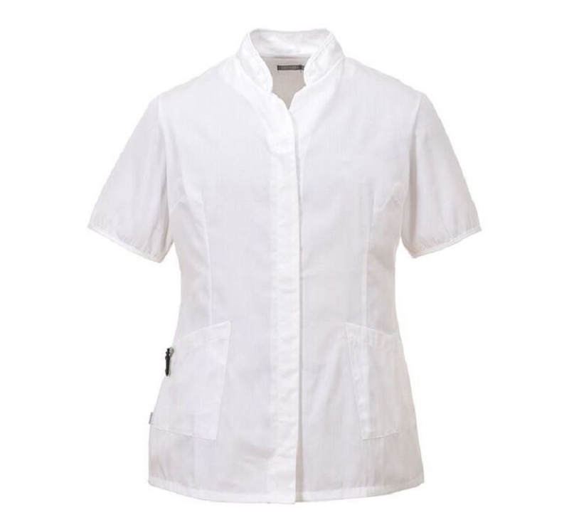 BLOUSE BLANCHE MC PRESSIONS T XS à 3XL