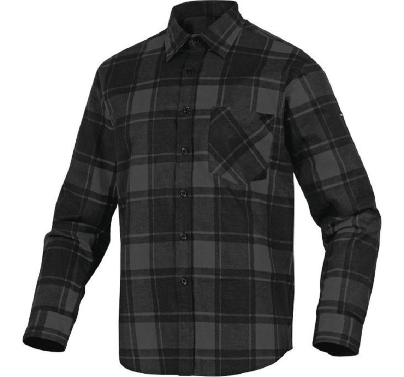 CHEMISE FLANELLE GRIS/NOIR