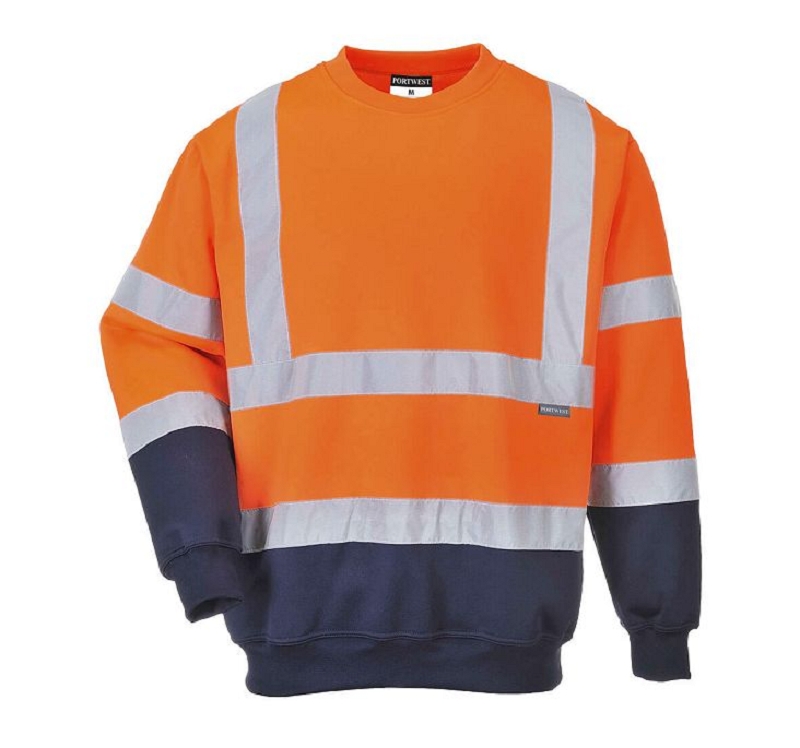 SWEAT HV ORANGE/MARINE T S à 4XL