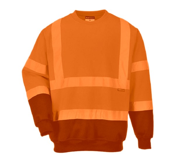 SWEAT HV ORANGE/MARINE T S à 4XL 2