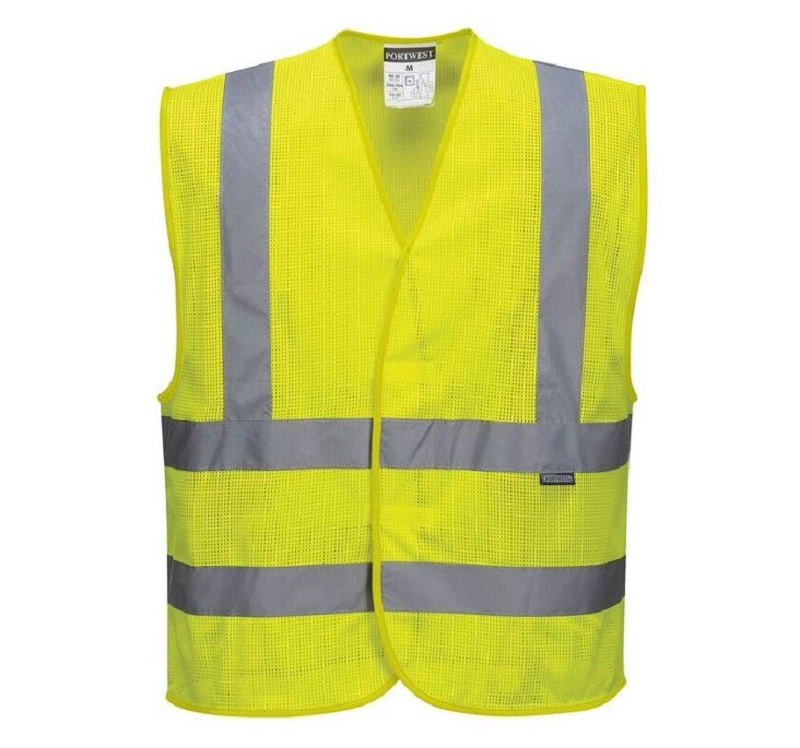 GILET HV JAUNE/NOIR C370 S/M à 4XL/5XL