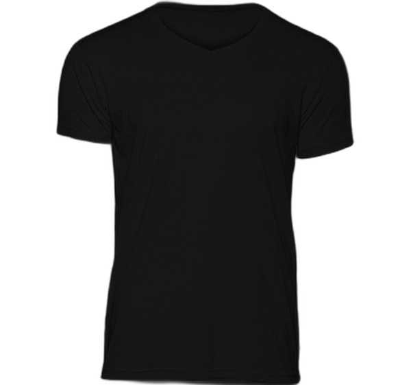 T-SHIRT COL V BLANC T S à 3XL 2