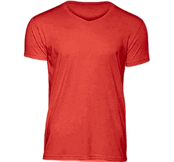 T-SHIRT COL V BLANC T S à 3XL 5