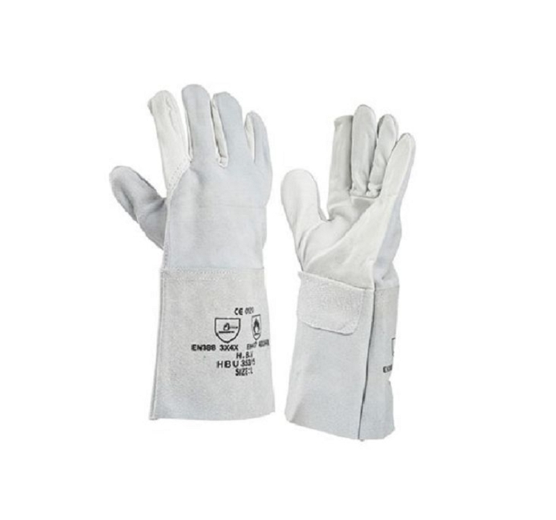 GANTS 5 DOIGTS CUIR FLEUR/CROUTE