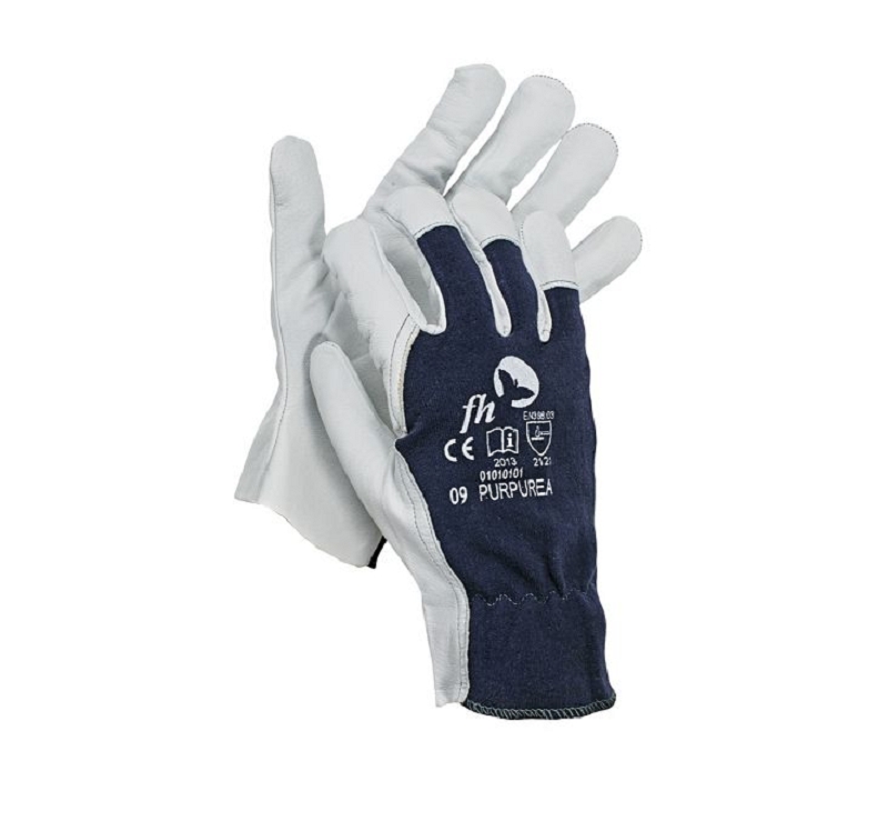 GANTS AGNEAU DOS INTERLOCK BLEU T8 à 11
