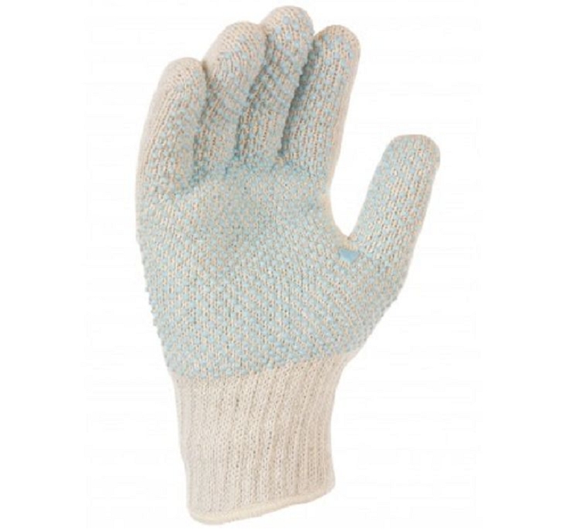 GANTS COTON TRICOTE PASTILLES PVC
