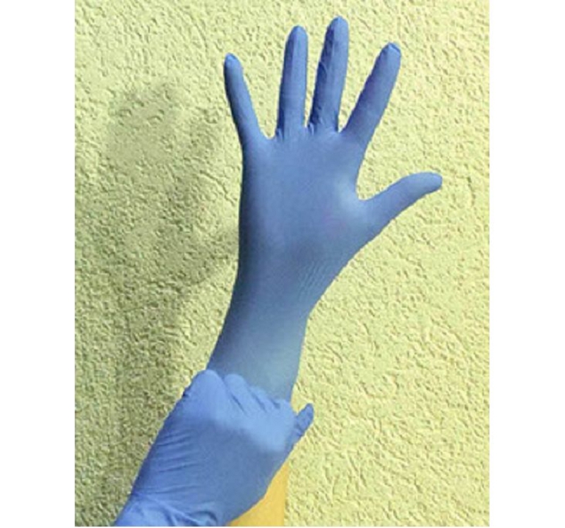 GANTS NITRILE BLEU NON POUDRE  T S à XL
