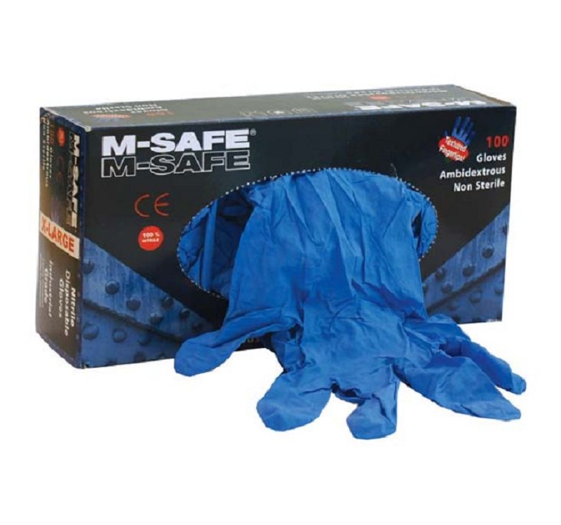 GANTS NITRILE M-SAFE POUDRE S à 2XL