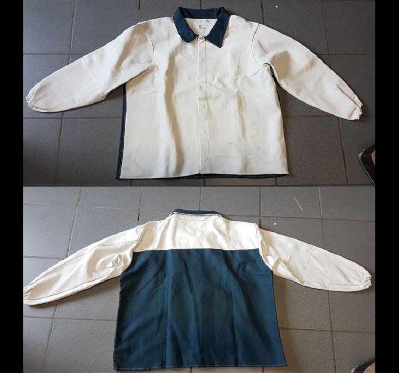 VESTE CUIR FLEUR DOS IGNIFUGE T S à XXL