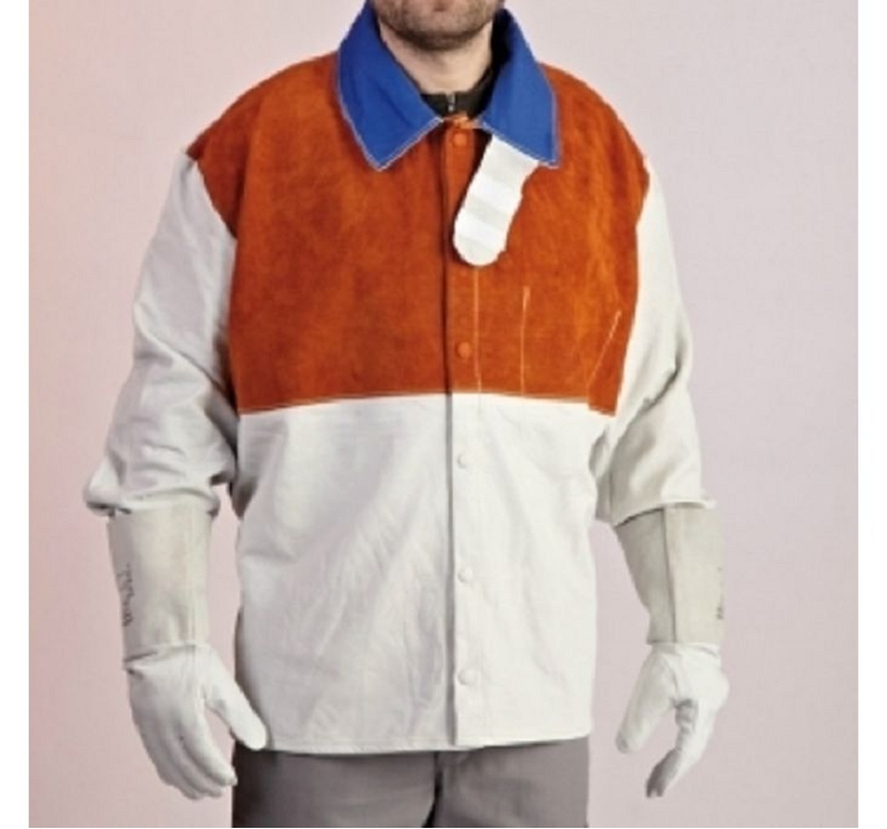 VESTE SOUDEUR VACHETTE DOS TOILE S à 2XL